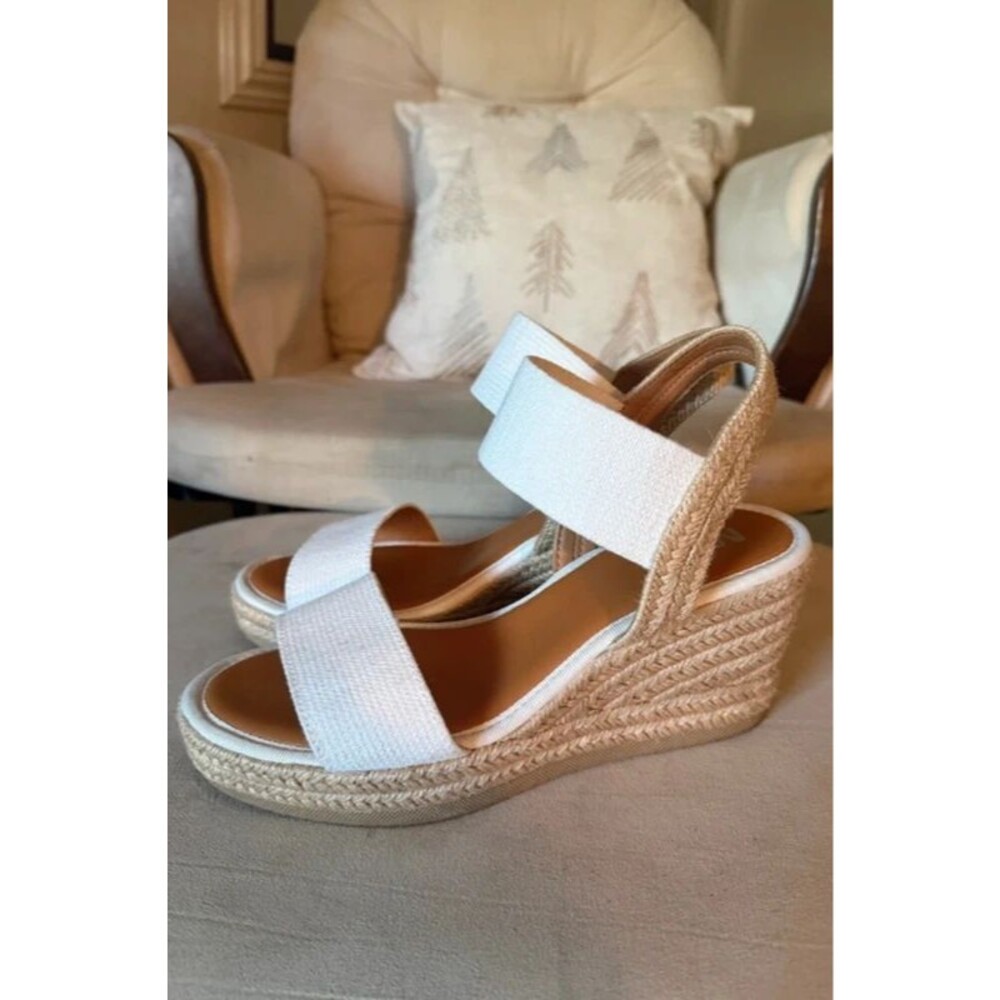 Size 7.5W MIA Espadrille Platform Wedge Sandals